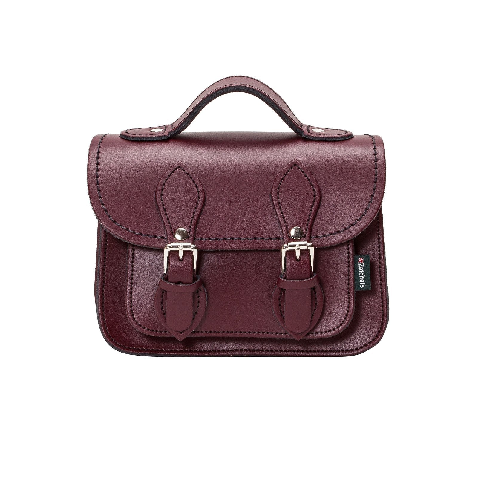 Handmade Leather Micro Satchel Marsala Red