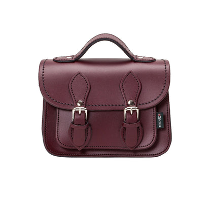 Handmade Leather Micro Satchel Marsala Red
