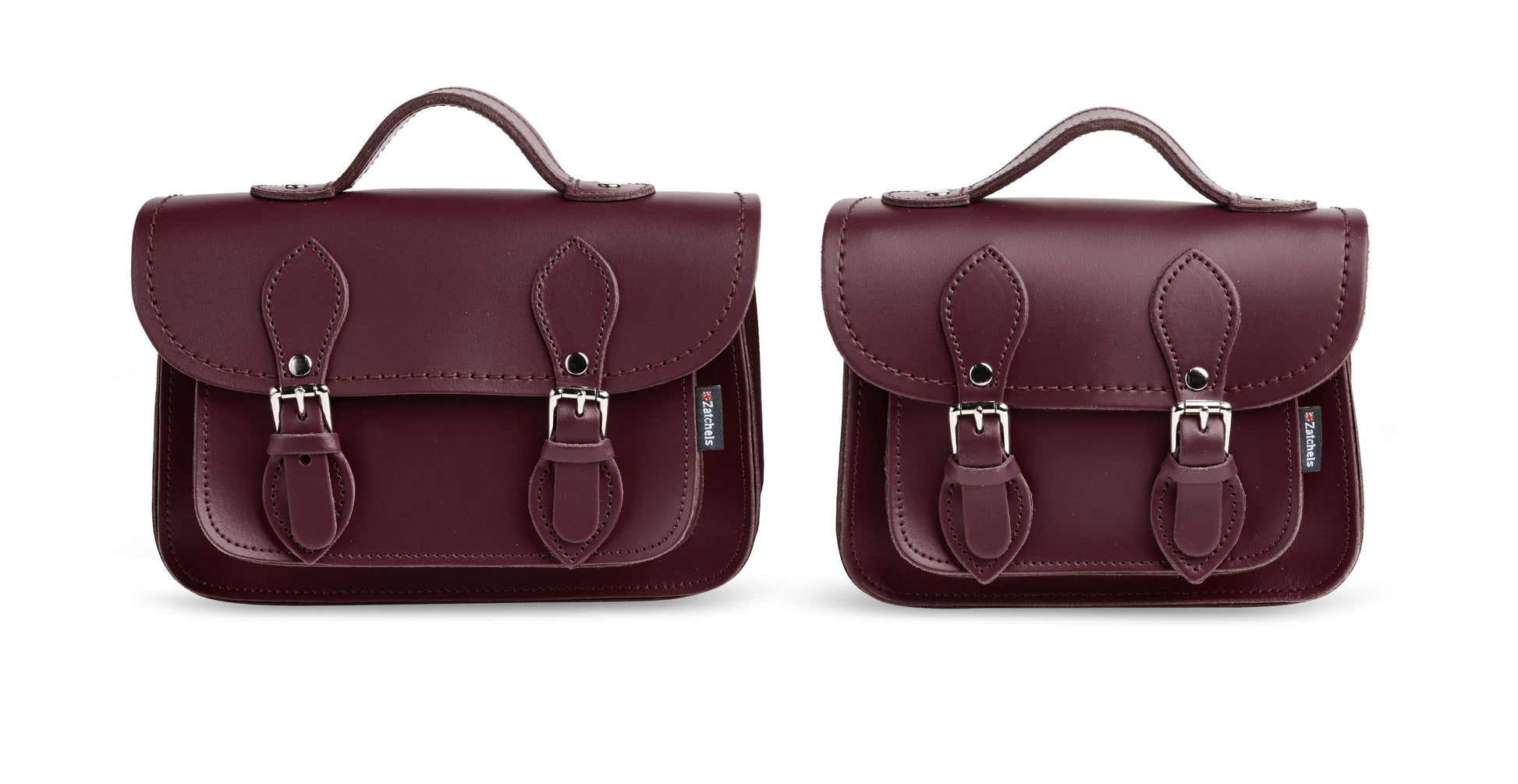 Handmade Leather Micro Satchel Marsala Red
