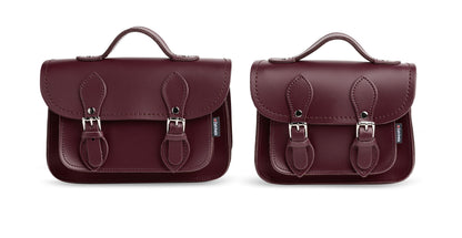 Handmade Leather Micro Satchel Marsala Red