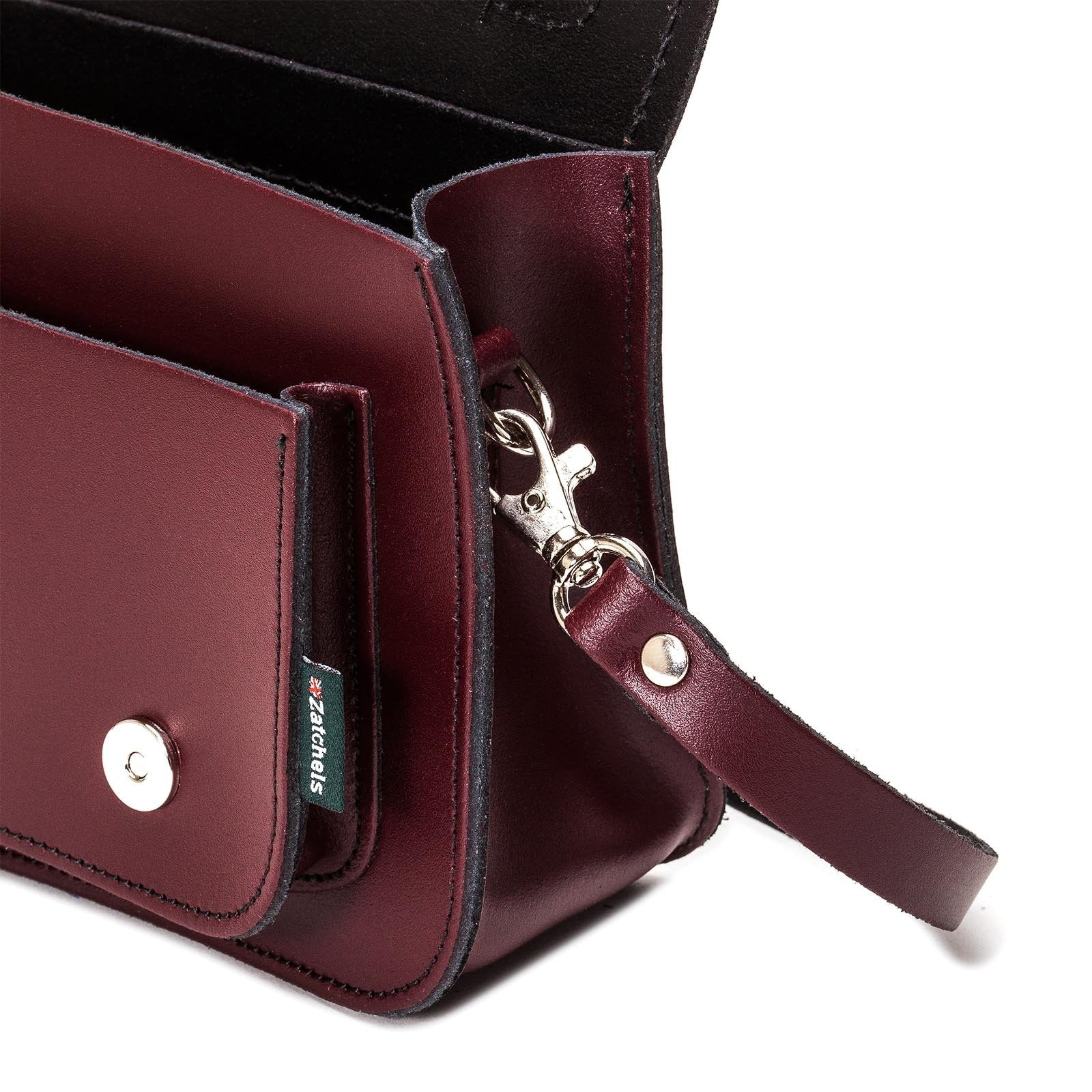 Handmade Leather Micro Satchel Marsala Red