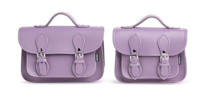 Handmade Leather Micro Satchel – Pastel Violet - Bascora