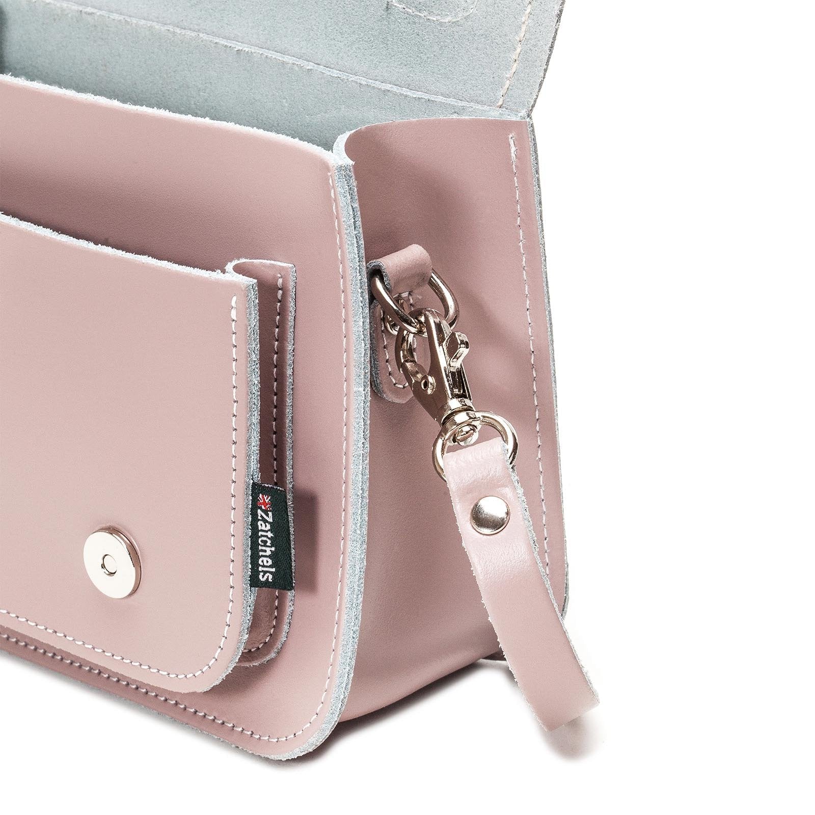 Handmade Leather Micro Satchel – Rose Quartz - Bascora
