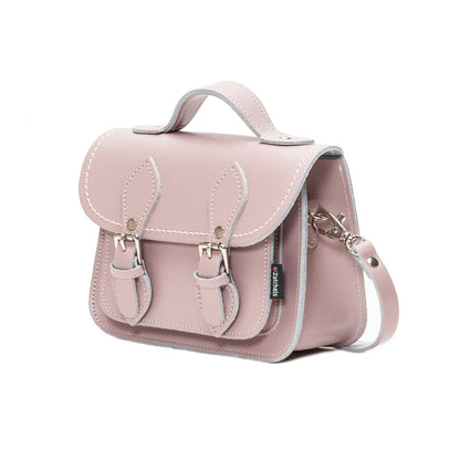 Handmade Leather Micro Satchel – Rose Quartz - Bascora