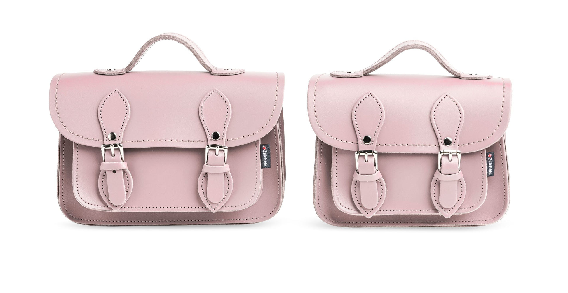 Handmade Leather Micro Satchel – Rose Quartz - Bascora