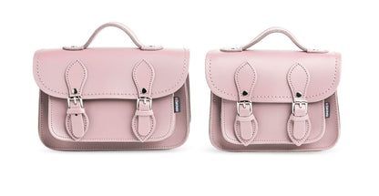Handmade Leather Micro Satchel – Rose Quartz - Bascora