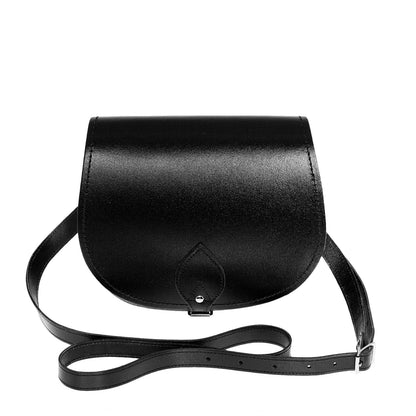 Handmade Leather Saddle Bag - Black - Bascora