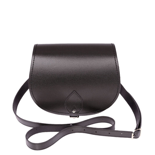Handmade Leather Saddle Bag – Graphite - Bascora