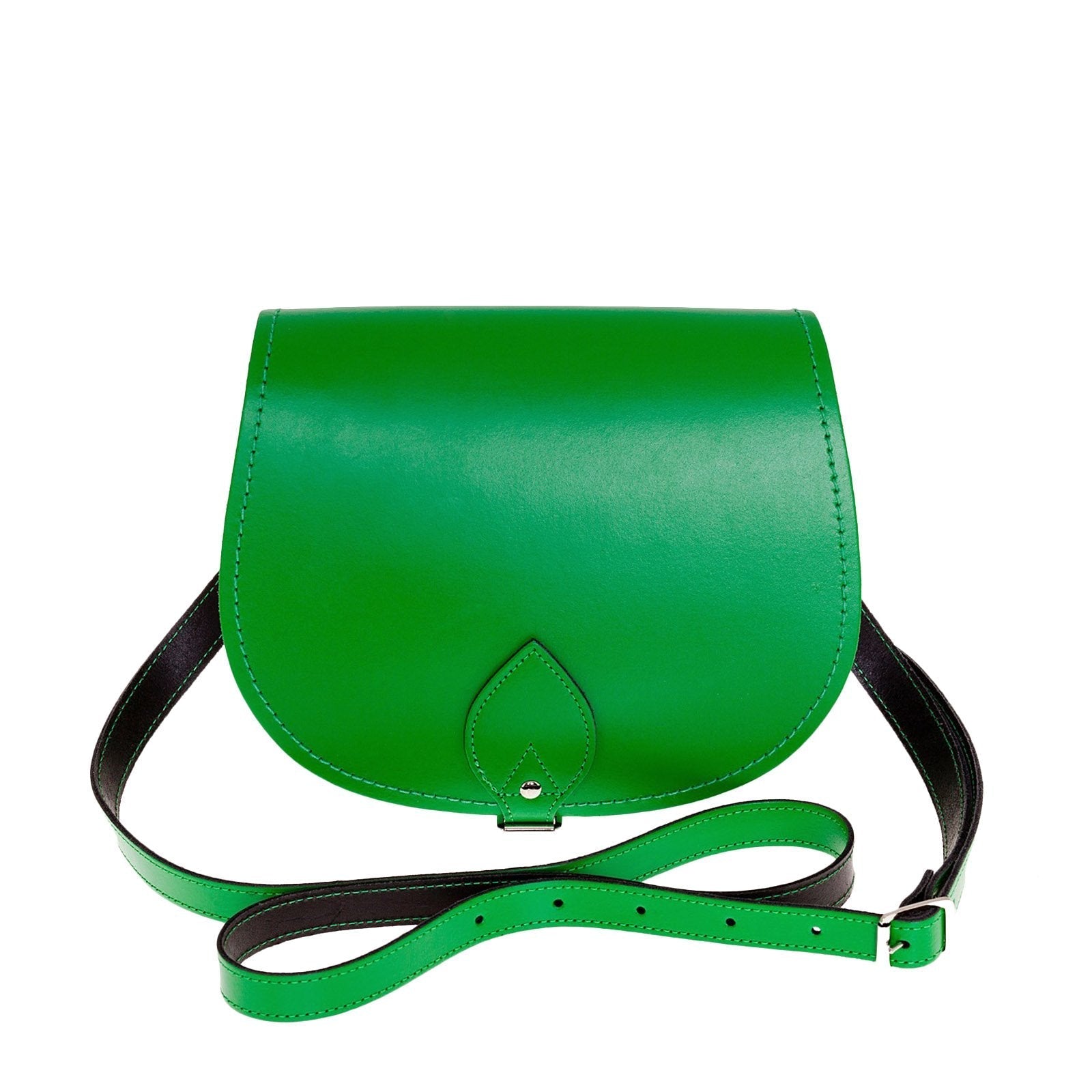 Handmade Leather Saddle Bag - Green - Bascora