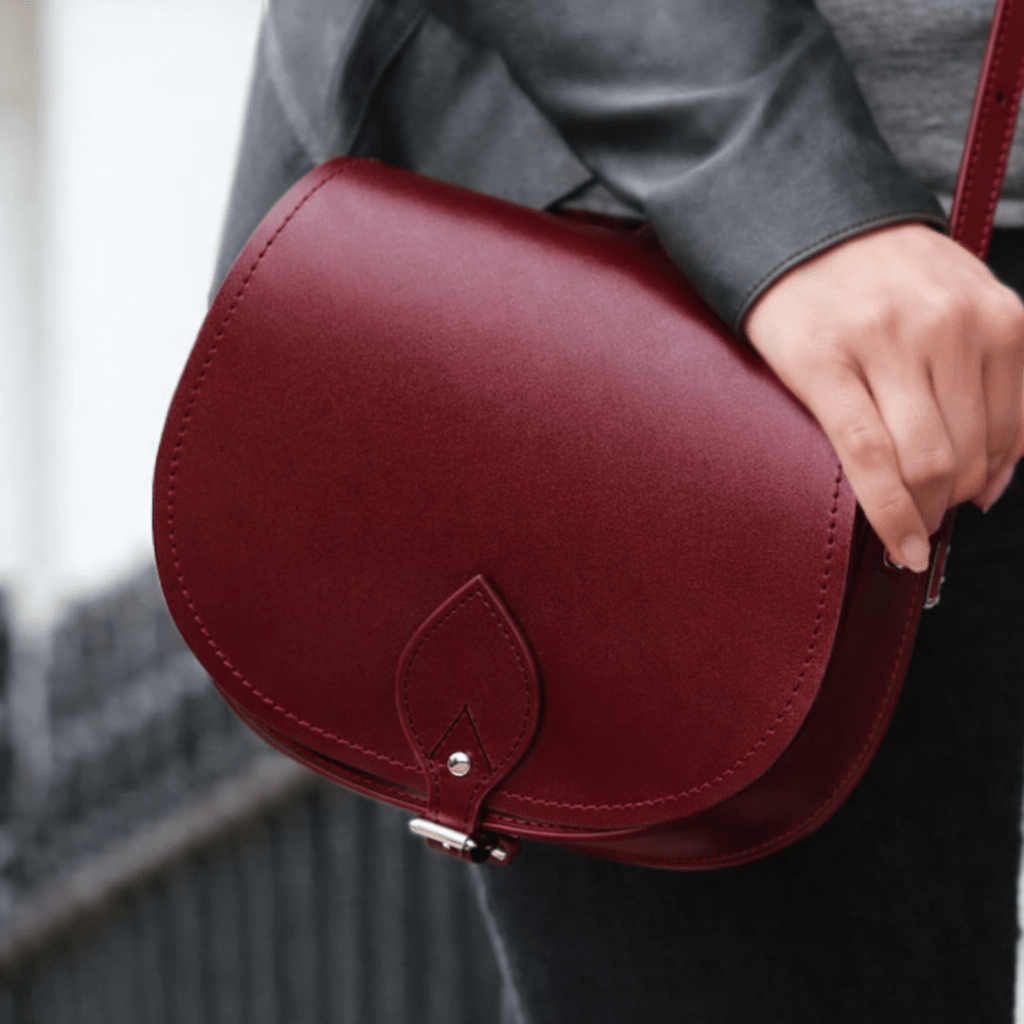 Handmade Leather Saddle Bag - Oxblood - Bascora