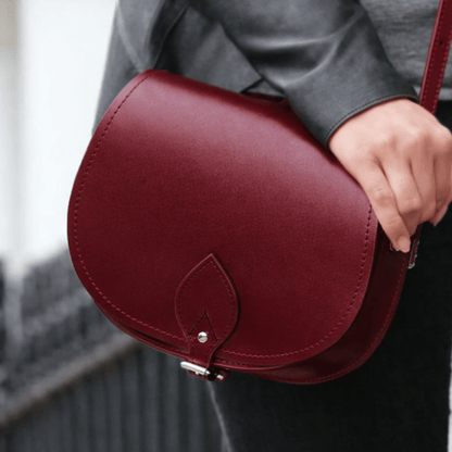 Handmade Leather Saddle Bag - Oxblood - Bascora