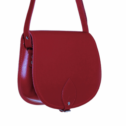 Handmade Leather Saddle Bag - Red - Bascora