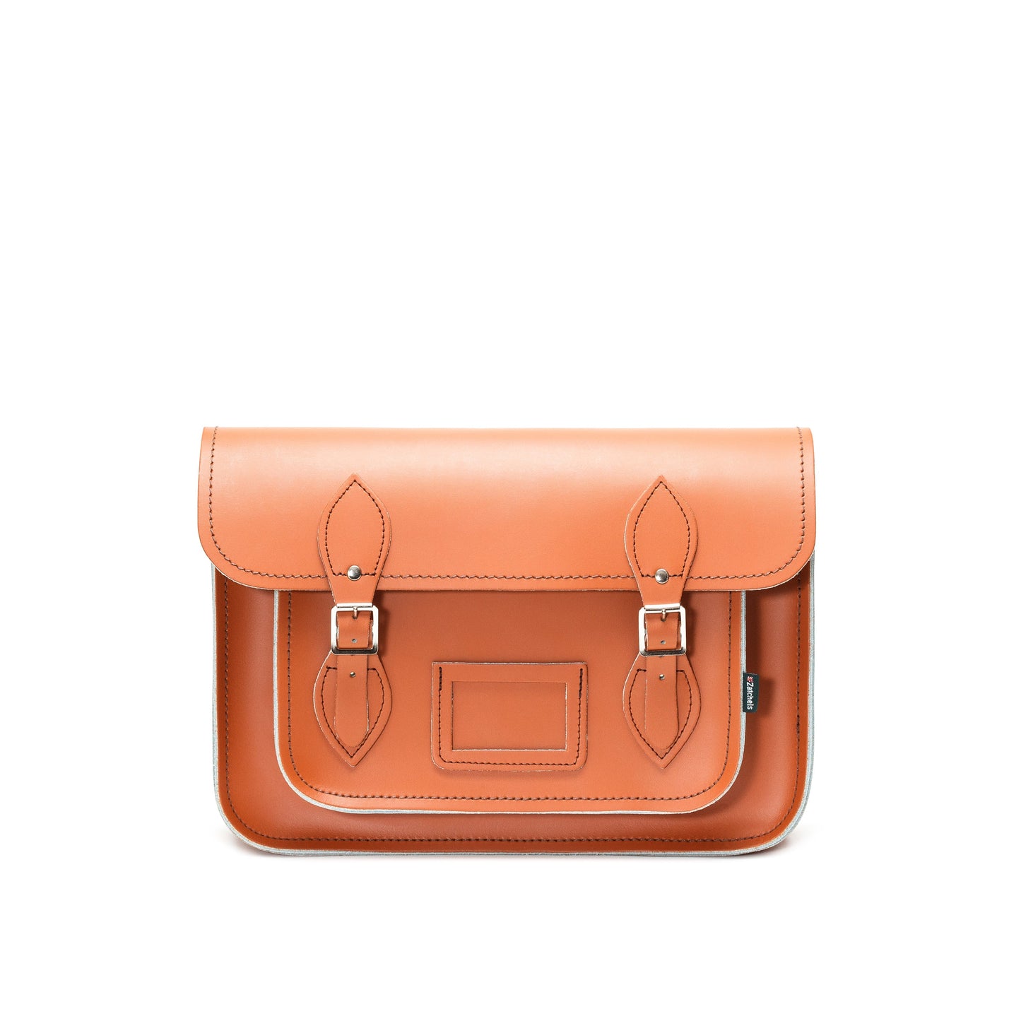 Handmade Leather Satchel - Burnt Orange - Bascora