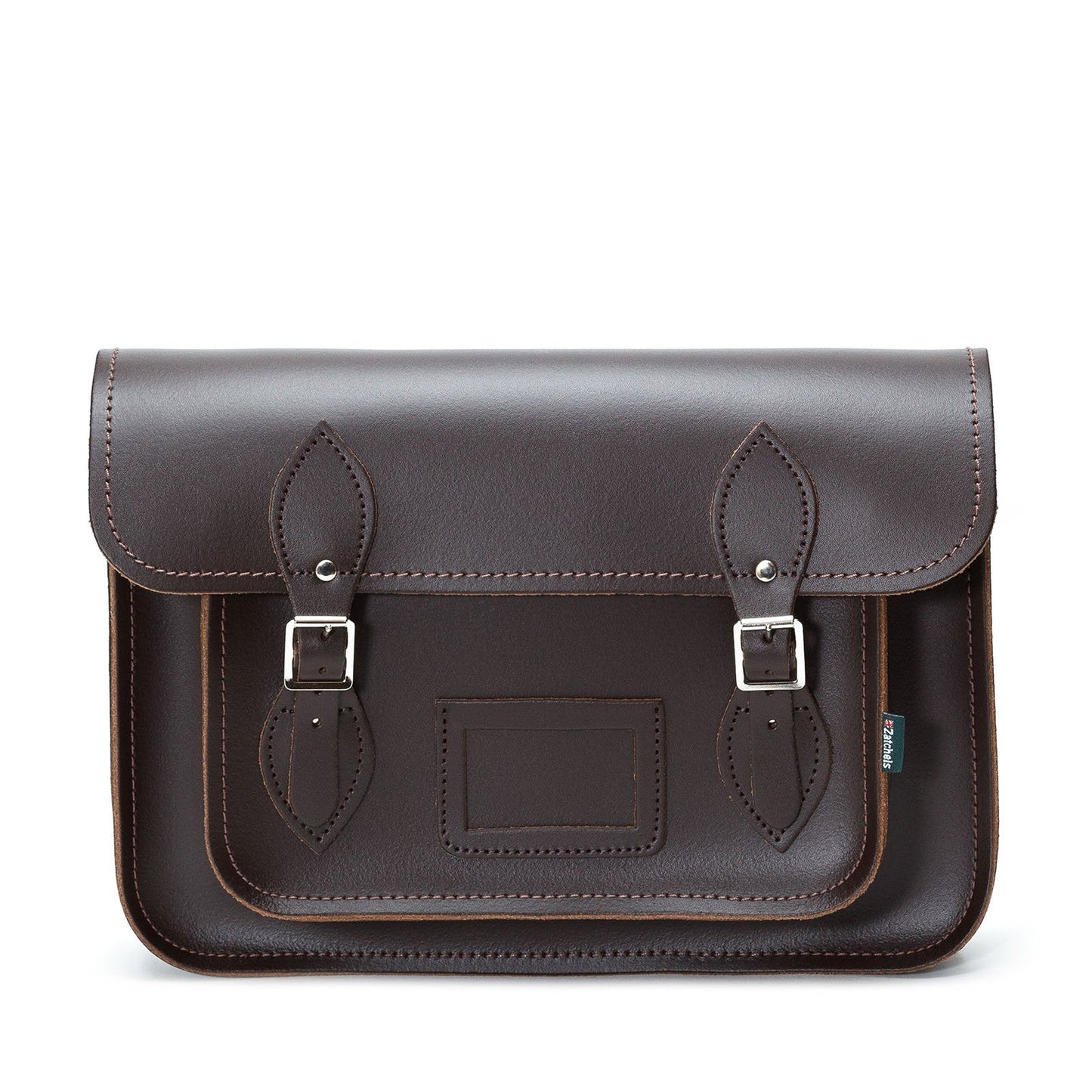 Handmade Leather Satchel – Dark Brown - Bascora