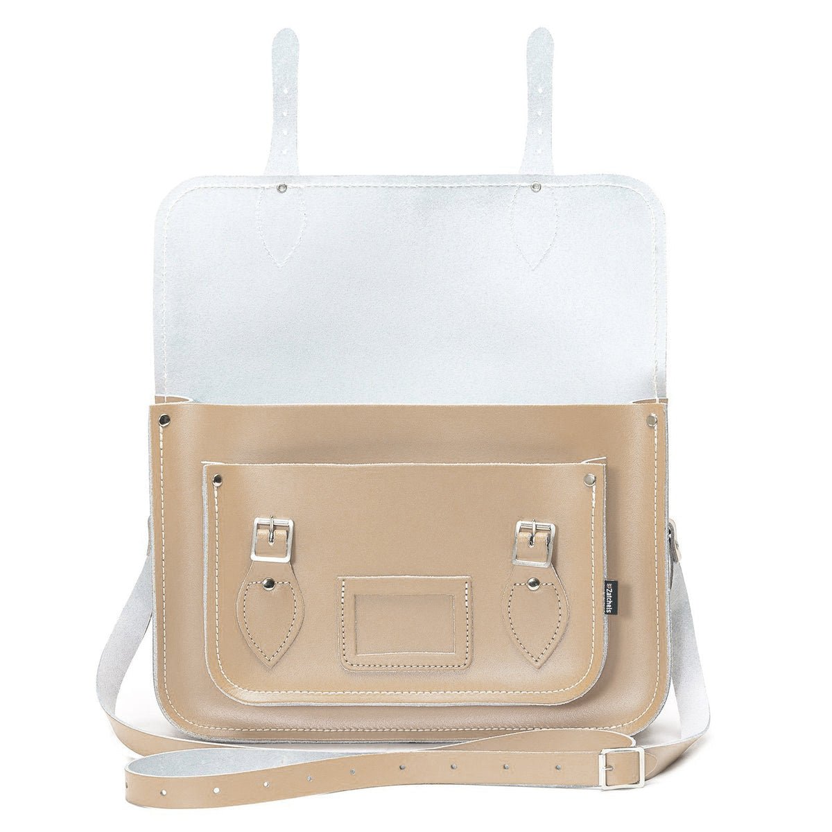 Handmade Leather Satchel - Iced Coffee - Bascora
