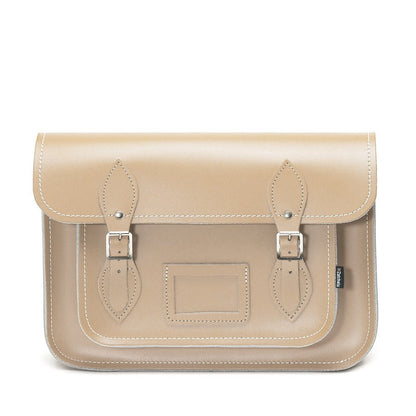 Handmade Leather Satchel - Iced Coffee - Bascora