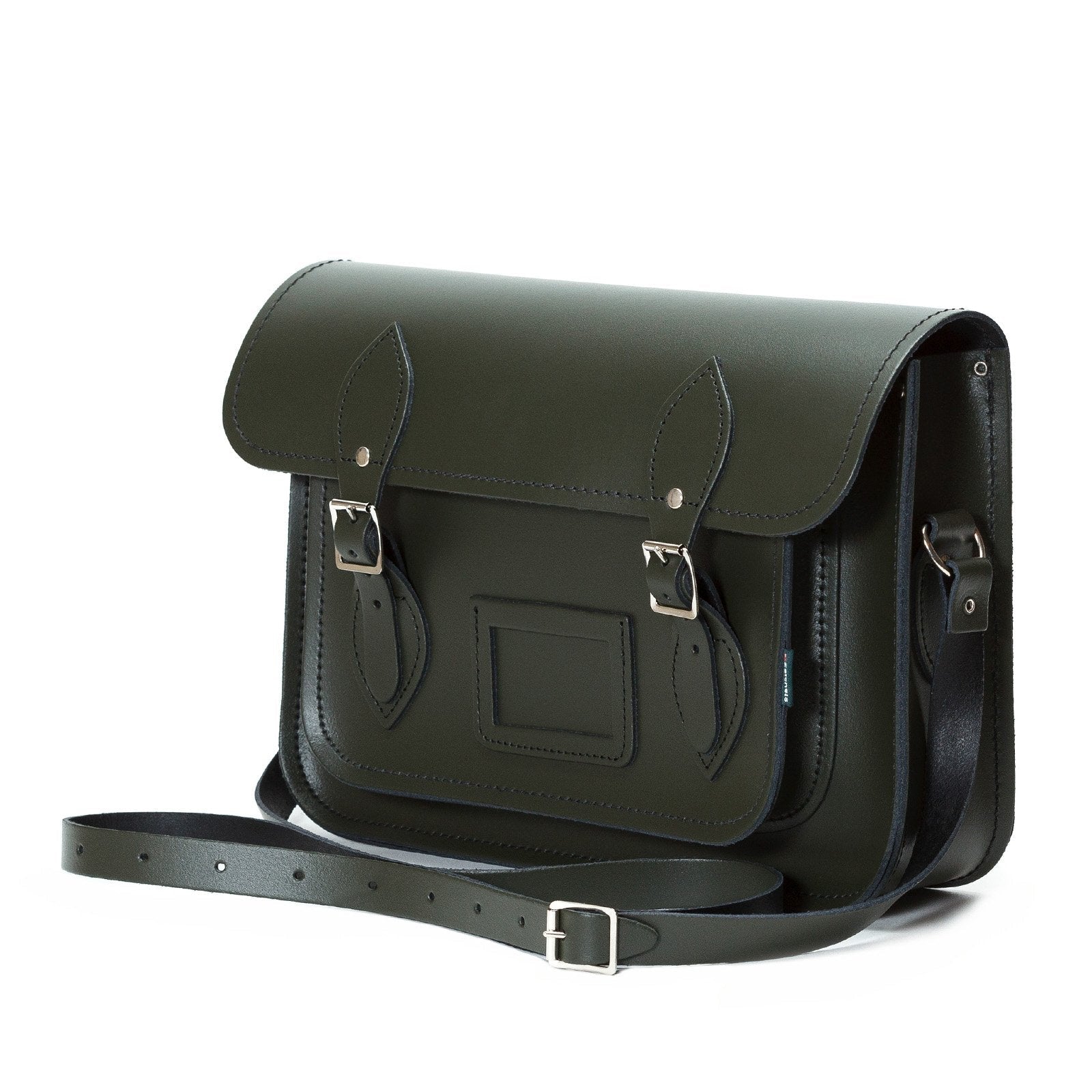 Handmade Leather Satchel - Ivy Green - Bascora