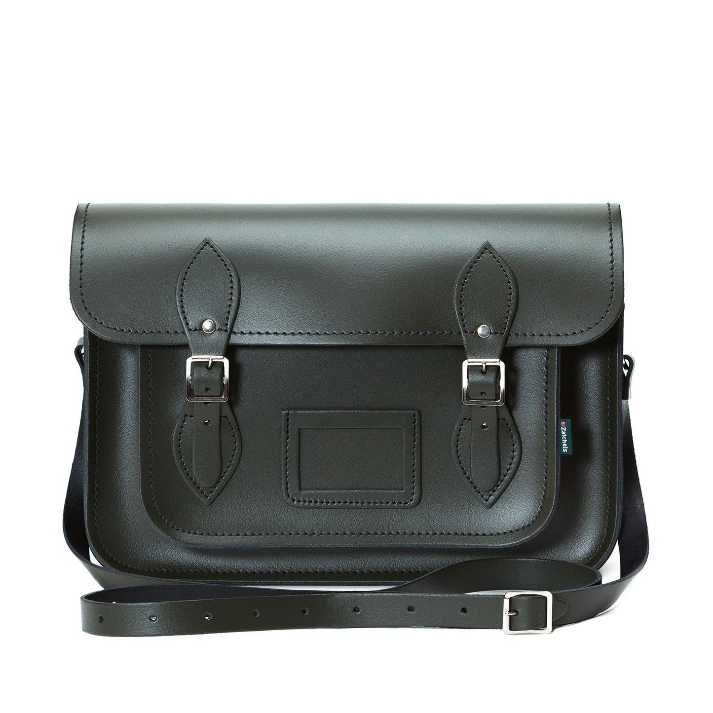 Handmade Leather Satchel - Ivy Green - Bascora