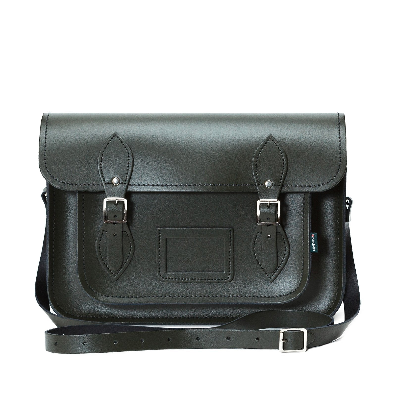 Handmade Leather Satchel - Ivy Green - Bascora