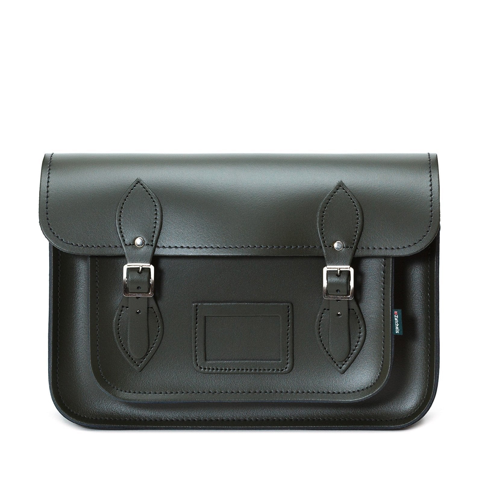 Handmade Leather Satchel - Ivy Green - Bascora
