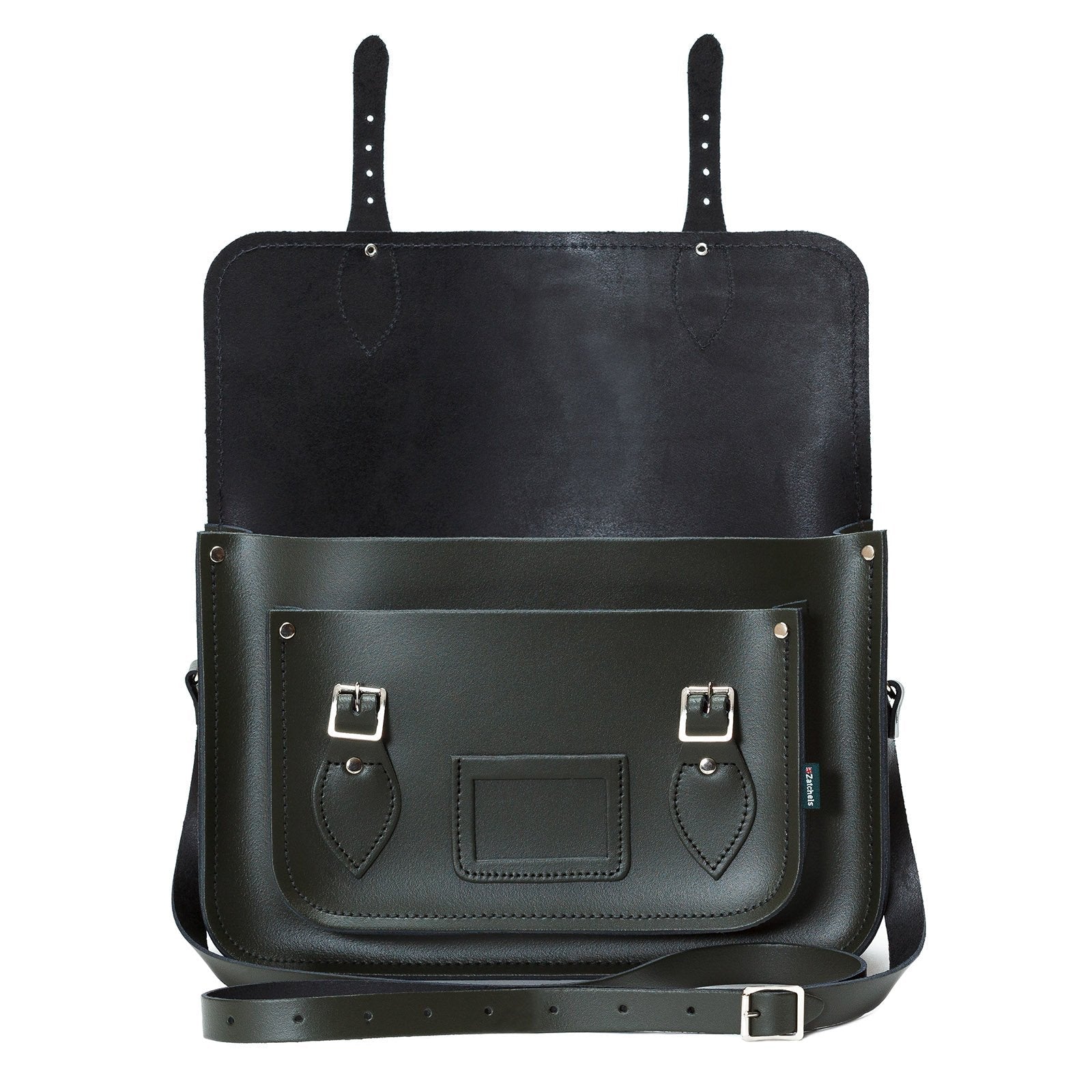 Handmade Leather Satchel - Ivy Green - Bascora