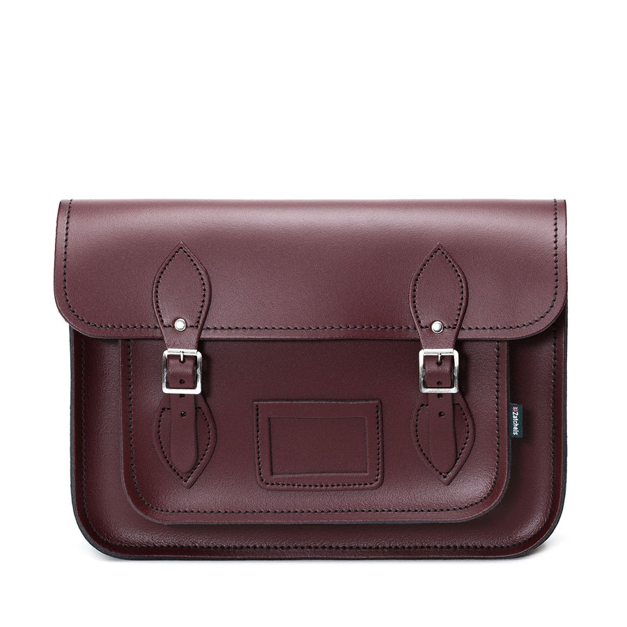 Handmade Leather Satchel – Marsala Red - Bascora