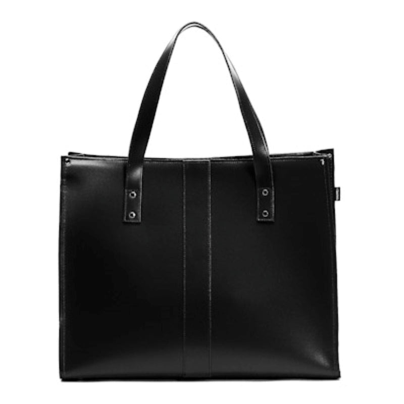 Handmade Leather Shopper - Black - Bascora