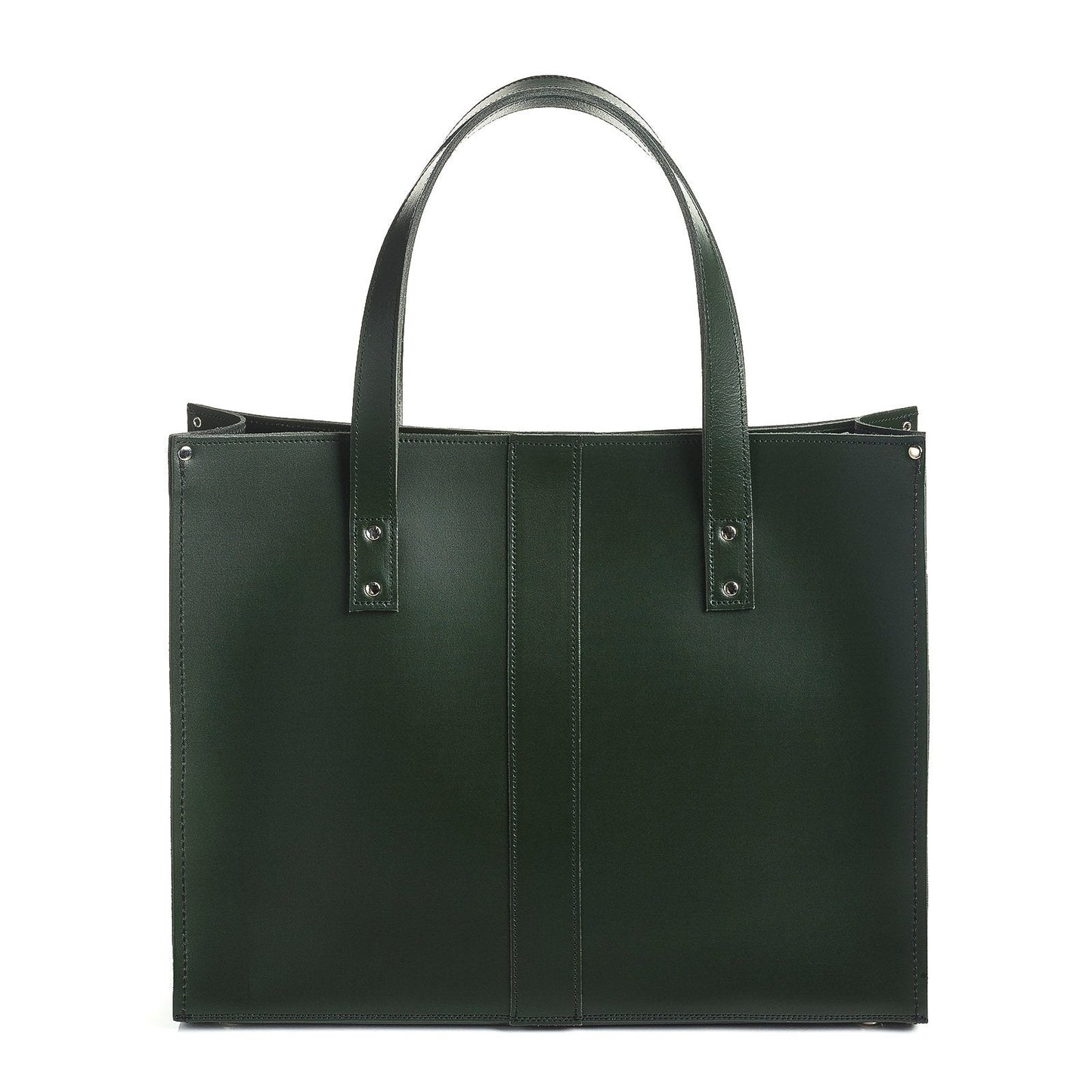 Handmade Leather Shopper – Ivy Green - Bascora