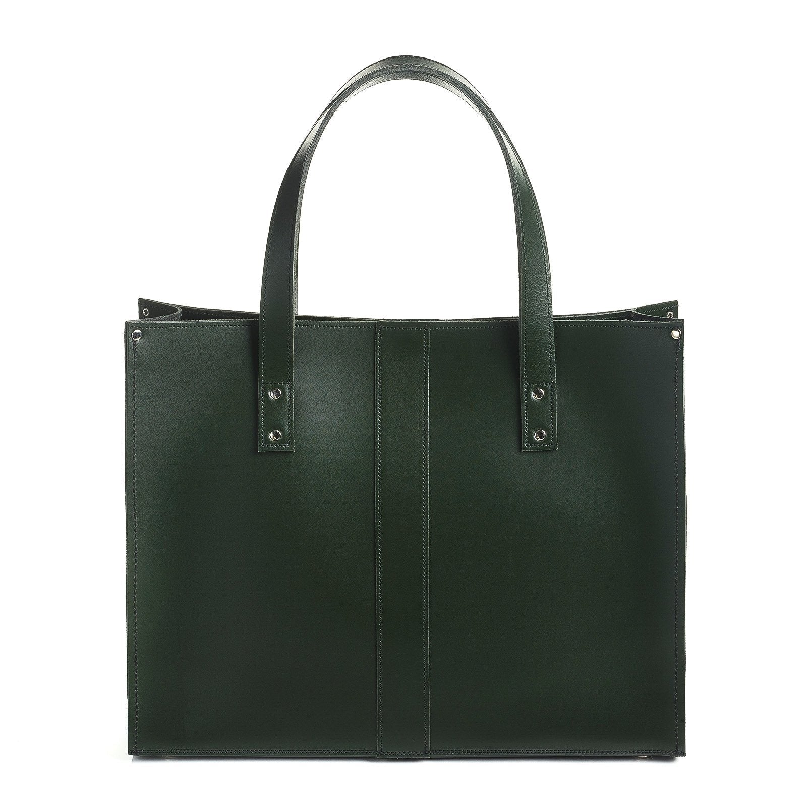 Handmade Leather Shopper – Ivy Green - Bascora