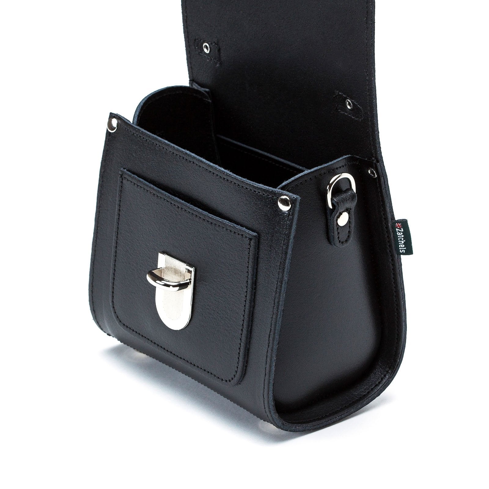 Handmade Leather Sugarcube Handbag – Black - Bascora