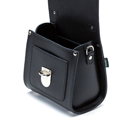 Handmade Leather Sugarcube Handbag – Black - Bascora