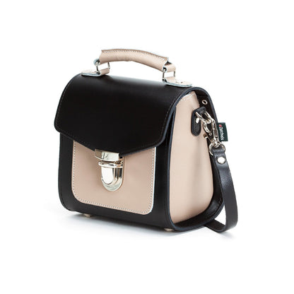 Handmade Leather Sugarcube Handbag – Café Noir - Bascora