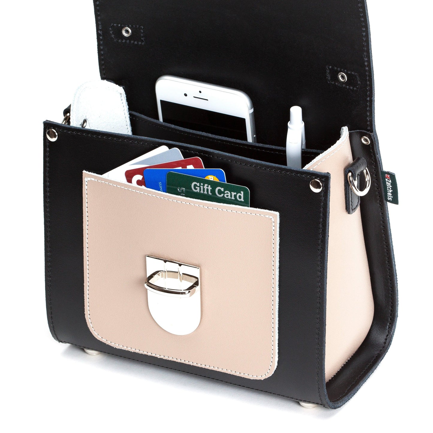 Handmade Leather Sugarcube Handbag – Café Noir - Bascora