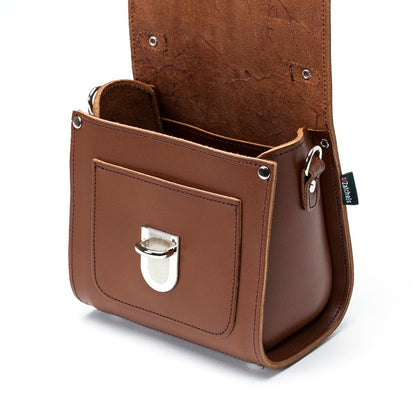 Handmade Leather Sugarcube Handbag – Chestnut - Bascora