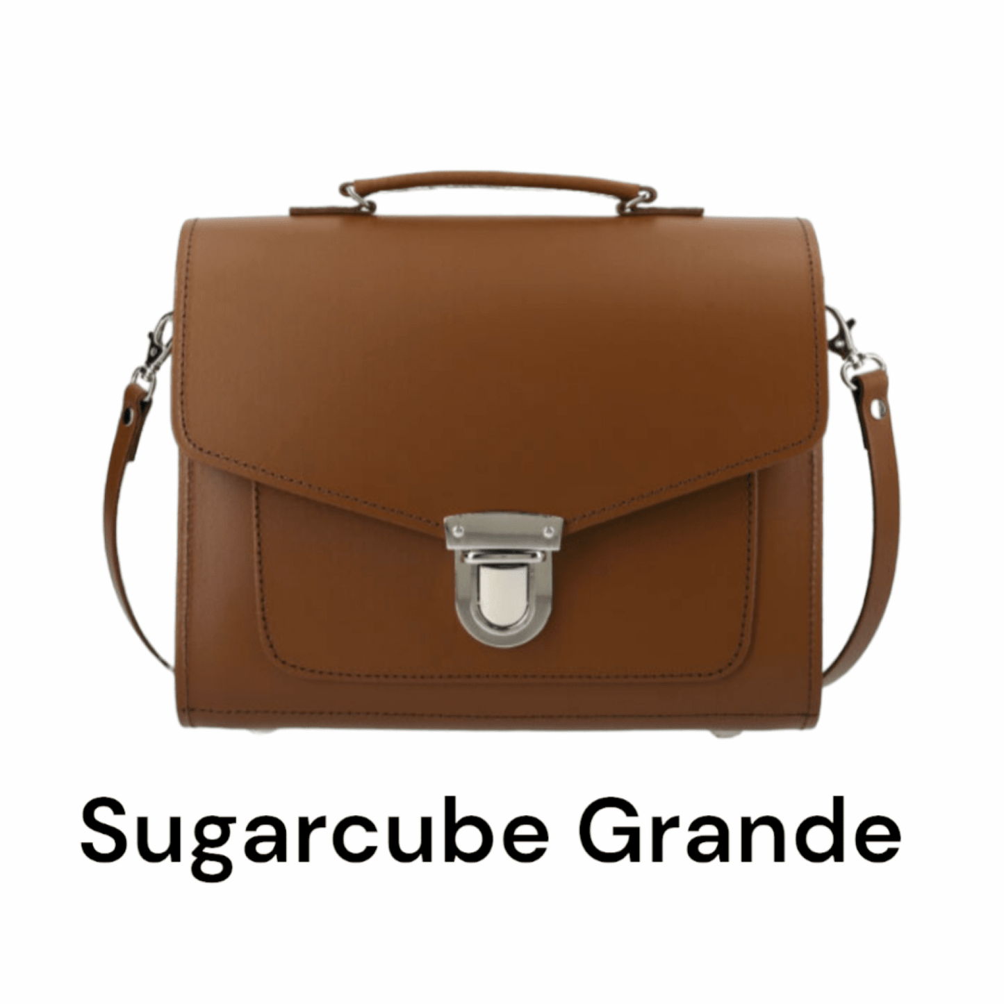 Handmade Leather Sugarcube Handbag – Chestnut - Bascora