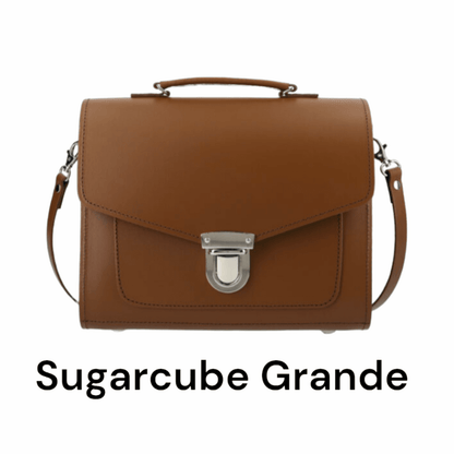 Handmade Leather Sugarcube Handbag – Chestnut - Bascora