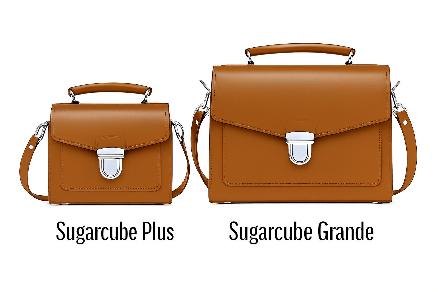 Handmade Leather Sugarcube Handbag – Chestnut - Bascora