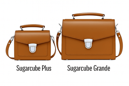 Handmade Leather Sugarcube Handbag – Chestnut - Bascora