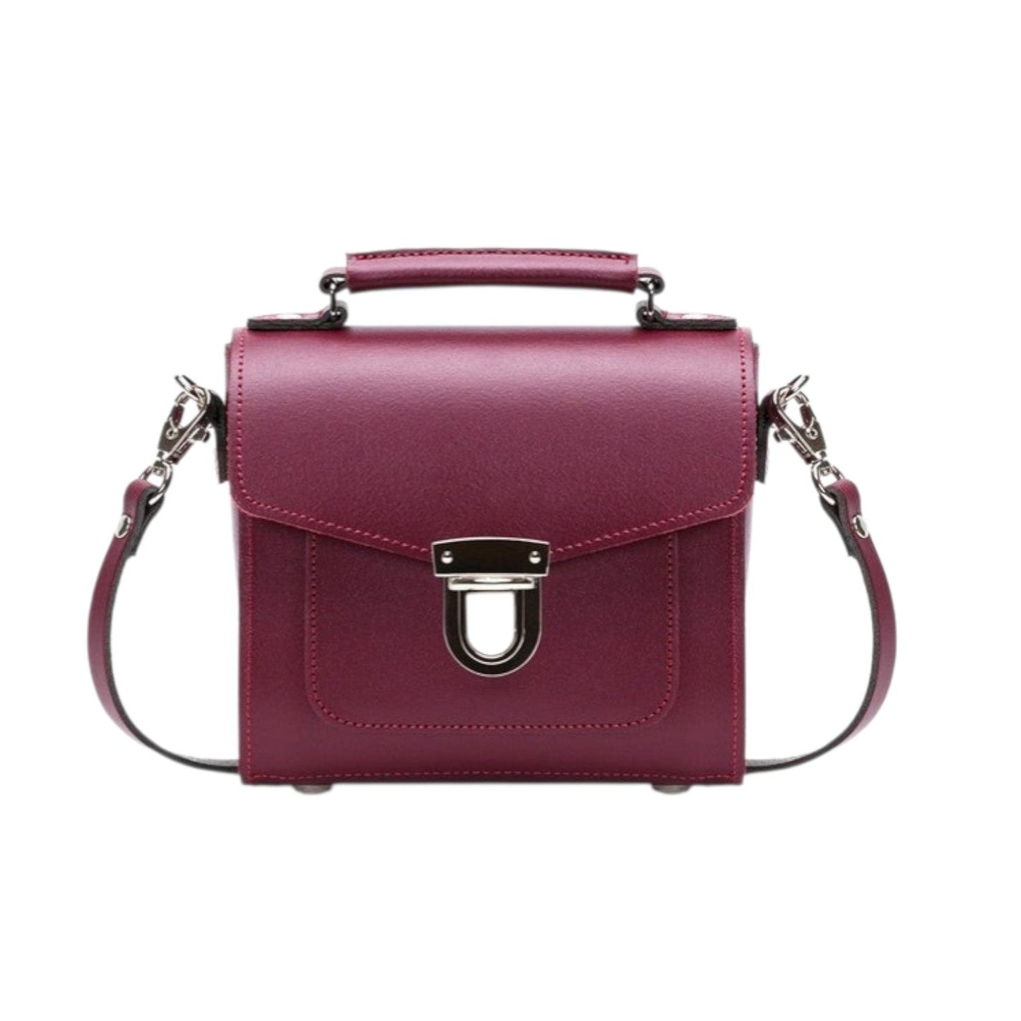 Handmade Leather Sugarcube Handbag – Oxblood - Bascora