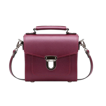 Handmade Leather Sugarcube Handbag – Oxblood - Bascora