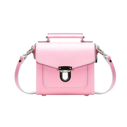 Handmade Leather Sugarcube Handbag - Pastel Pink - Bascora