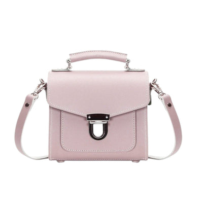 Handmade Leather Sugarcube Handbag – Rose Quartz - Bascora