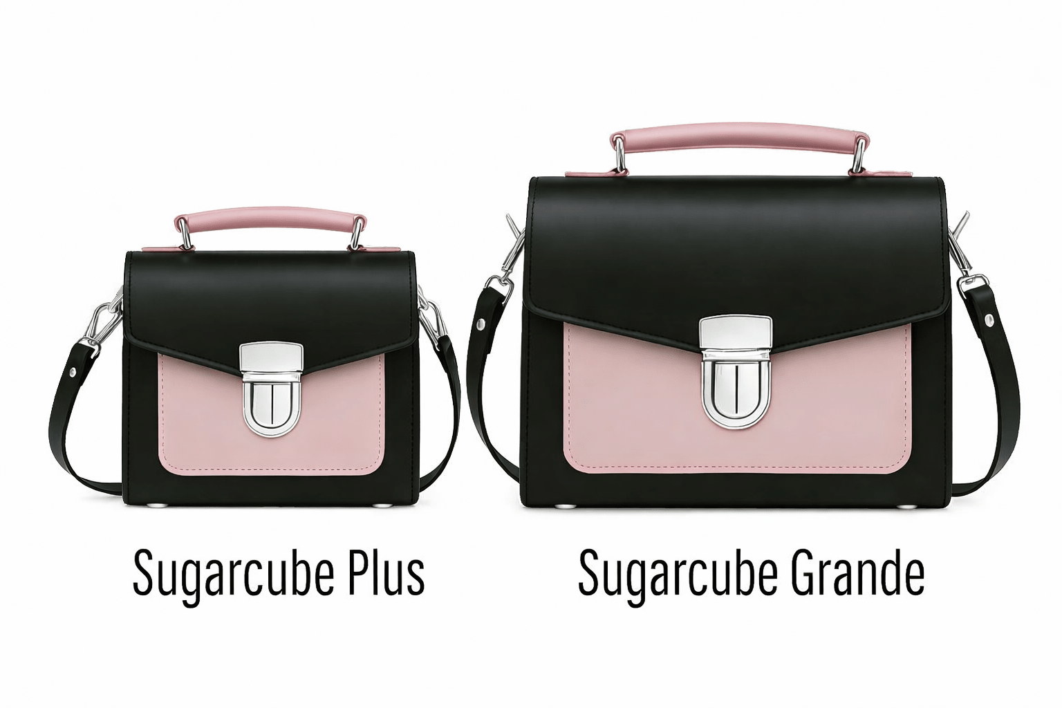Handmade Leather Sugarcube Handbag – Rose Truffle - Bascora