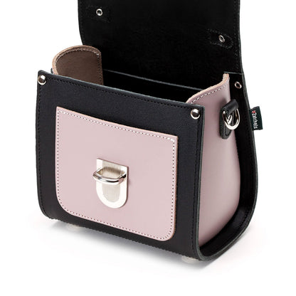 Handmade Leather Sugarcube Handbag – Rose Truffle - Bascora