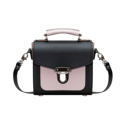 Handmade Leather Sugarcube Handbag – Rose Truffle - Bascora