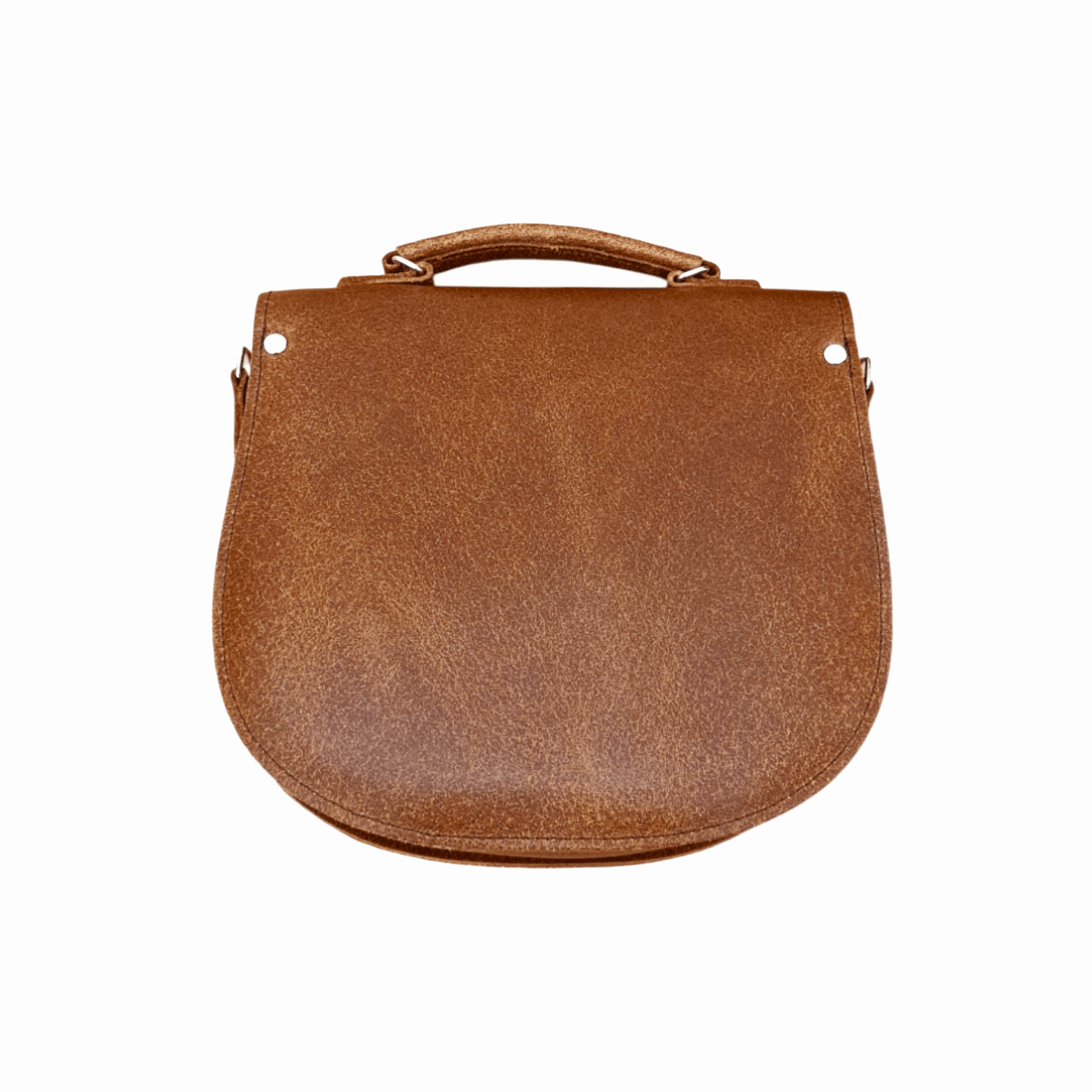 Handmade Tannery Leather Saddle Bag - Tan - Bascora