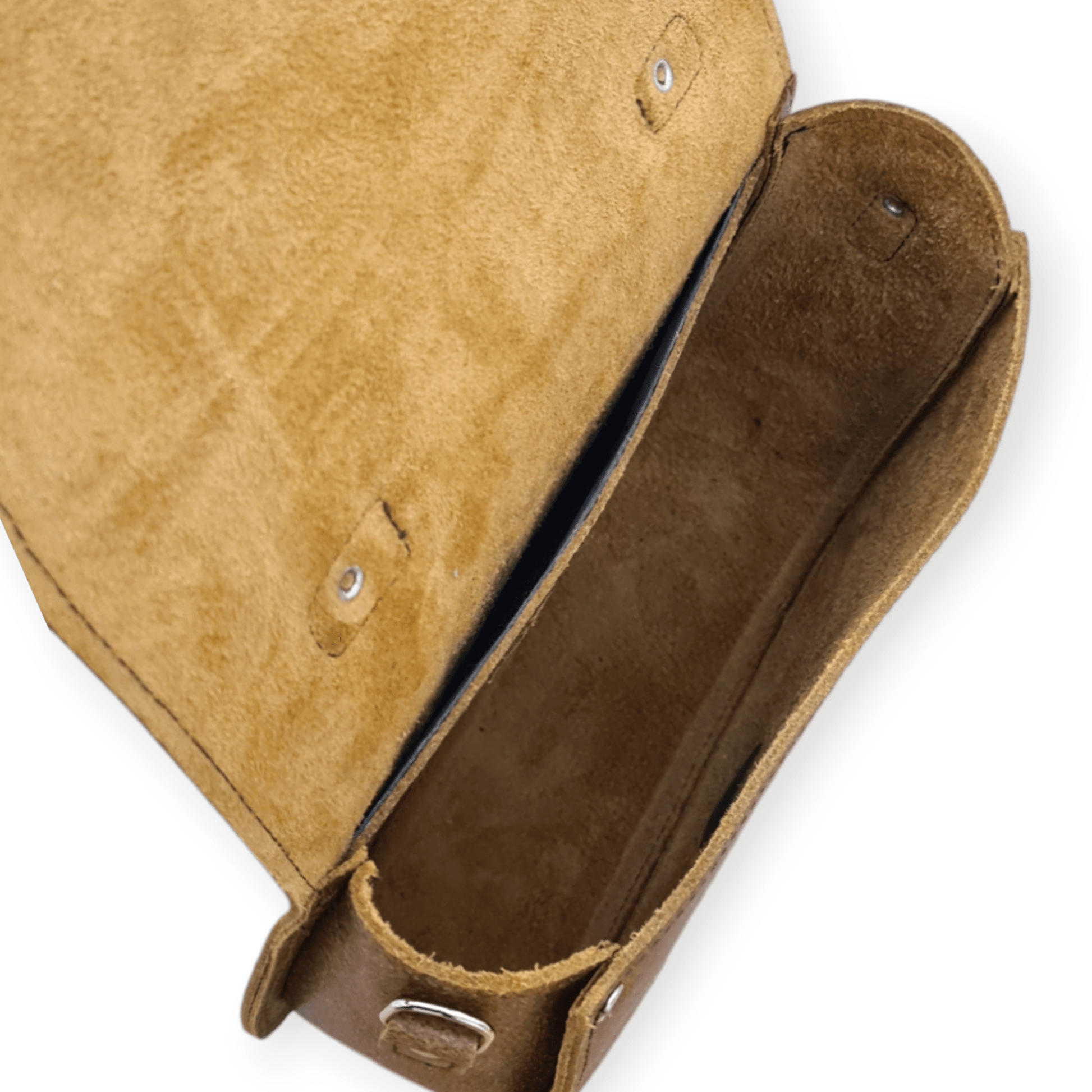 Handmade Tannery Leather Saddle Bag - Tan - Bascora