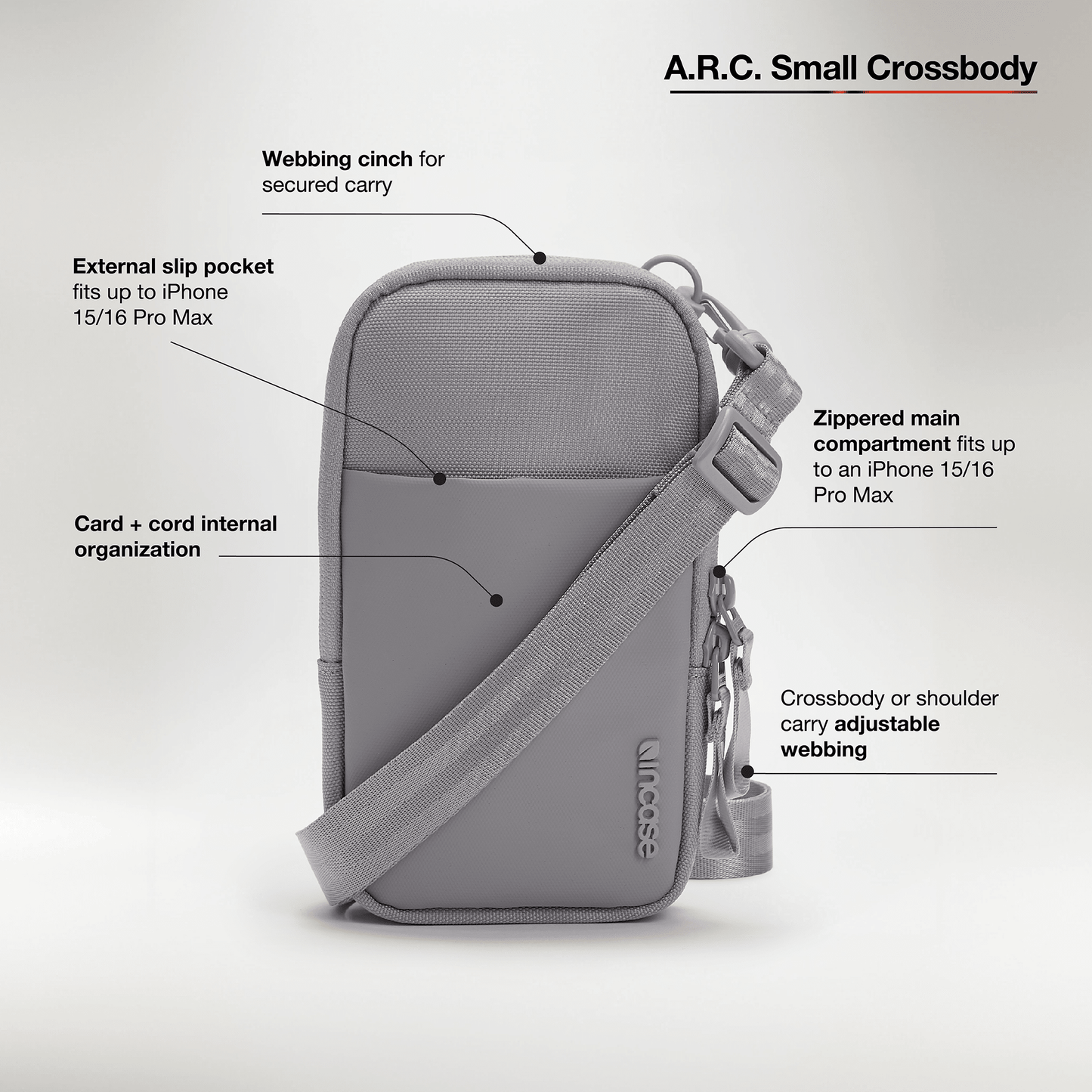 Incase A.R.C. Small Crossbody Bag — ReSpun Recycled Polyester - Bascora