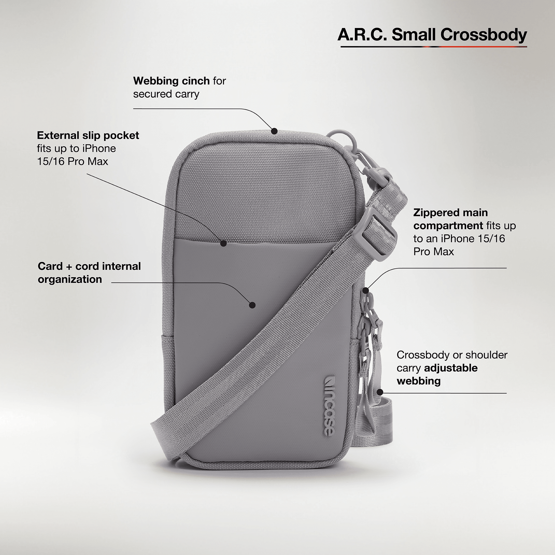 Incase A.R.C. Small Crossbody Bag — ReSpun Recycled Polyester - Bascora
