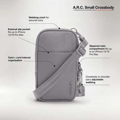 Incase A.R.C. Small Crossbody Bag — ReSpun Recycled Polyester - Bascora